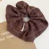Goma para el pelo de tela a rayas estilo coreano, Nueva goma para el pelo antideslizante de caña alta para otoño e invierno, Accesorio para el pelo de diseño único