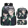 Mochila Escolar Harry Potter de Tres Piezas Mochila Casual para Hombres y Mujeres Mochila para Estudiantes Impresa de Gran Capacidad Mochila para Exteriores