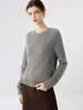 Nueva colección de otoño e invierno: suéter de cachemira pura para mujer, una prenda de alta calidad con cuello redondo, perfecto como capa interior cálida, efecto adelgazante y un diseño de punto