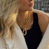 Europeu e americano cross-border jóias moda corrente multi-camadas colar feminino high-end geométrica clavícula corrente conjunto de duas peças fábrica atacado