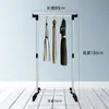 Estante Retráctil de Pie para Balcón Acero Inoxidable Tendedero Doble Barra Barra Sencilla para Ropa Dormitorio Elevable Hogar