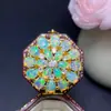 Directamente vendidos por el fabricante, Anillos de Ópalo Puros Naturales Súper Hermosos, Materiales Cuidadosamente Seleccionados a Mano, Hermosos Colores y Buena Calidad de Cristal