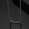 Collar de cadena retorcida de acero inoxidable para hombre y mujer, cadena retorcida europea y americana, cadena de accesorios de acero de titanio, cadena para bricolaje, cadena retorcida para suéter