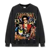 Camiseta Estampada Retro Americana de Bruno Mars Manga Corta Cuello Redondo Sudadera con Capucha Algodón 250g