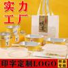 Vajilla desechable, envases para llevar, lonchera de comida rápida, papel kraft, lata de papel de aluminio, cuenco de papel, tazón de sopa, palillos, venta al por mayor, impreso GOGO