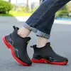Botas de lluvia cortas para hombre, antideslizantes, impermeables, resistentes al desgaste, zapatos de goma de seguridad de corte bajo para trabajo, adecuados para cocina y lavado de autos