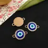 1 Pieza de Ojo Maligno Doble Agujero Diamante Ancla Palmera Corazón Pulsera Collar Colgante, Venta Caliente Transfronteriza