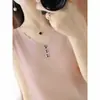 Camisola de Punto de Seda Helada Holgada para Mujer, Elegante y de Alta Gama, Prendas de Abrigo sin Mangas que Cubren el Cuerpo