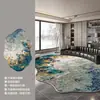 Alfombra de Sala de Estar de Lujo Ligero de Gama Alta, Alfombrilla Irregular para Sofá, Pelo Rizo Grueso, Fácil de Mantener, Alfombra Estándar para Hogares Grandes
