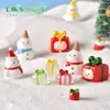Caja de Regalo Navideña Nueva Paisaje Navideño en Miniatura Escena de Nieve Accesorios de Bola de Cristal Cerdo Navideño Rollo de Huevo Muñeco de Nieve Adornos de Resina