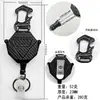 Llave de Cadena Telescópica Multifuncional Mecha Escalador Resistente Negro Hebilla de Tracción Fácil Fibra de Carbono Retráctil