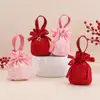 Caixa de Doces para Casamento, Bolsa Portátil de Doces para Casamento, Flor em Relevo de Alto Padrão, Estilo Chinês Criativo, Lembrança Dobrável Grátis