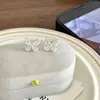 Brincos de tacha de borboleta requintados e femininos brincos para mulheres super fada frescos fofos doces acessórios estilo simples pequeno novo moderno