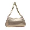 Bolsa de corrente grossa PU macia feminina 2024 primavera e verão novo estilo coreano bolsa de ombro simples perolado feminino nas axilas