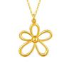 Collar de Oro Shuibei 999 Oro Puro Colgante Fu Collar Entrelazado 3D Oro Duro para Mujer Oro Puro Industria de la Belleza Estilo Caliente