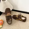 Novos Sapatos Femininos 2026 com Salto Escondido Argan Radga Veludo Versátil Casual Sapatos de Treino Alemão Estilo Coreano Cor Outono Inverno Lindo Tecido