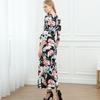 Vestido cruzado estilo retro francés ajustado favorecedor para vacaciones en la playa vestido largo Pg Dvf2025 Modelo nuevo de verano