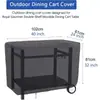 Capa de Mesa de Jantar Externa Portátil de Tecido Oxford Espesso Impermeável Cobertura de Mesa de Preparo para Carrinho de Cozinha de Pátio Proteção Solar Capa de Mesa de Jantar