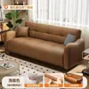 Sofá cama plegable de doble uso para salas de estar pequeñas, sofá recto multifuncional plegable de dos/tres plazas con cuero de garra de gato