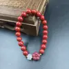 Pulseira de cinábrio boutique este ano de vida pulseira de anel único anel liso anel duplo corajoso joias para homens e mulheres presente fábrica atacado