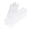 Luvas de Algodão Puro Branco para Trabalho Eletrônico, Etiqueta, para Oficinas Livres de Poeira, Modelo Fino para Homens e Mulheres, com Revestimento Protetor Antiderrapante para Uso Industrial