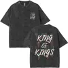 [Lavado Transfronterizo] Camiseta Lavada Glory Moda de Verano para Hombres y Mujeres Cruz