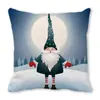 Feliz Navidad Viejo Barba Blanca Gnomo Piel de Durazno Encriptada Terciopelo Decoración del Hogar Cojín de Sofá Almohada ZT420