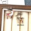 142 Colgantes de Navidad Colgantes de Aleación con Gota de Aceite Accesorios para Joyería DIY Colgante de Papá Noel Muñeco de Nieve Campana