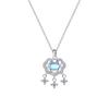 Yunxiaoshu s925 Colar de Pedra da Lua em Prata Esterlina Elegante Mori Nicho Luz Design de Luxo Verão Clavícula Corrente