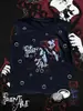 Verão transfronteiriço Y2K estilo americano perfurado retrô high street estampado personalizado Harajuku gótico escuro regata sem mangas camiseta atacado
