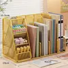 Estantería, estante para libros, atril para estudiantes, portalápices de gran capacidad para escritorio, estantería, organizador de papelería, estante de almacenamiento