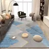 Tapete de Sala de Estar Moderno Doméstico Impermeável Estudo em Casa Cinza Tapete de Mesa de Centro Quarto Luxo Leve Sofá Avançado Almofada de Chão
