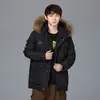 Jaqueta de Penas Unissex 2025 Inverno Novo Estilo Parka Workwear Outdoor Espessa Quente Casaco de Casal Tendência