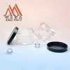 Pote reto de PET de 350ML para creme de máscara facial, creme corporal, esfoliante, pote vazio, pote de embalagem plástica cosmética de boca larga