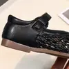 Zapatos de Princesa para Niña Talla 22-26, Estilo Coreano Calados Tejidos Moda Infantil Zapatos de Piel, Zapatos Individuales para Niña Pequeña 5872