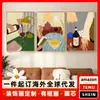 Pintura Decorativa para Sala de Estar Estilo Francês de Nicho Artístico Transfronteiriço Obra de Arte Personalizada Natureza Morta com Vinho e Figuras Elegantes Pintura Sem Moldura