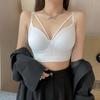 Nuevo Sexy Camisola Ajustable Calada Chaleco para Mujer Una Pieza Látex Copa Fija Envuelto en Pecho