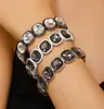 Collar y Pulsera de Acrílico Irregular con Colgante de Diamante Negro de Lujo Ligero Transfronterizo Europeo y Americano para Mujer Otoño e Invierno
