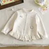 Ropa interior térmica de terciopelo para niñas talla grande 26 estilos nuevos Otoño Invierno Top de punto lindo y elegante con lazo de encaje para bebés niñas