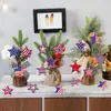 Decoración para Fiesta del Día de la Independencia de Estados Unidos Etiquetas Colgantes Bandera Americana Estrella Etiquetas Colgantes Arreglo de Ambiente para el Día de la Independencia