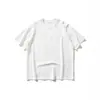 Camiseta Nanxia estilo americano listrada moderna de manga curta para homens, versátil, solta, casual, top de verão