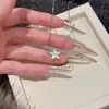 Collar de Estrella de Cinco Puntas Estilo Coreano con Incrustaciones de Concha Blanca Natural y Circonita, Joyería de Diseño Lujoso Ligero y de Alta Gama, Collar Exquisito y Elegante