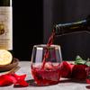 Copa de vino tinto de plástico para mascotas sin base, copa para huevos, copa de vino de colores, copa de agua, promoción de jugo de fruta, venta al por mayor
