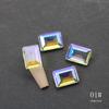 Taladro para uñas de azúcar con forma de cubo de hielo transparente Super Flash con punta de diamante especial tridimensional de tamaño grande y mediano, tamaño pequeño, rectangular, joyería para uñas en ángulo recto