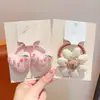 Lazo para el pelo de tela con forma de corazón y flor para niños, Cuerda para el pelo de bebé, Banda elástica de alta elasticidad, Lazo para moño, Accesorio para el pelo de niñas