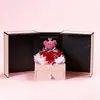 Caja de Regalo Flor Eterna Producto Terminado Transfronterizo Regalo 520 Puerta Doble Oso Dulce Flor de Rosa Caja de Regalo de Navidad Caja de Joyería