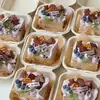 Caja de Empaque para Postre, Caja Individual para Pastel, Caja Desechable para Llevar, Caja Bento para Pastel, Caja para Hamburguesa Tiramisú