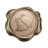 Série de Natal Adesivos de Selo de Cera Bronze Antigo para Envelopes, Convites, Garrafas de Vinho e Decoração de Presentes