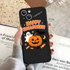 Capa de celular com letra de Halloween abóbora fantasma TPU fosca macia para Apple 17 capa protetora de Halloween transfronteiriça