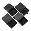 Set de Bolsas de Terciopelo Negro para Joyería con Tapa y Base Texturizadas, Caja Cajón de Almacenamiento de Anillos, Caja de Empaque para Accesorios